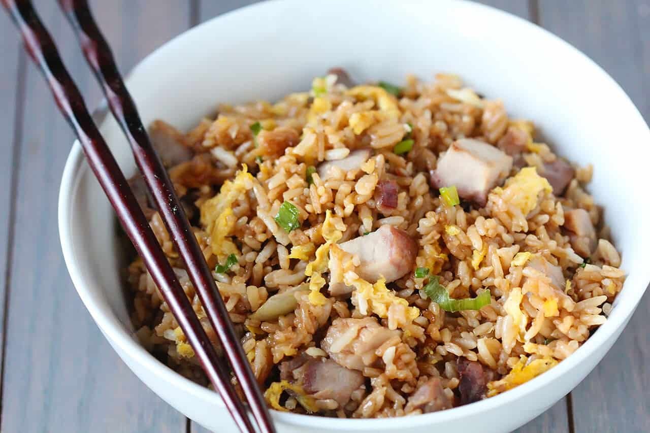 Chinese style pork fried rice