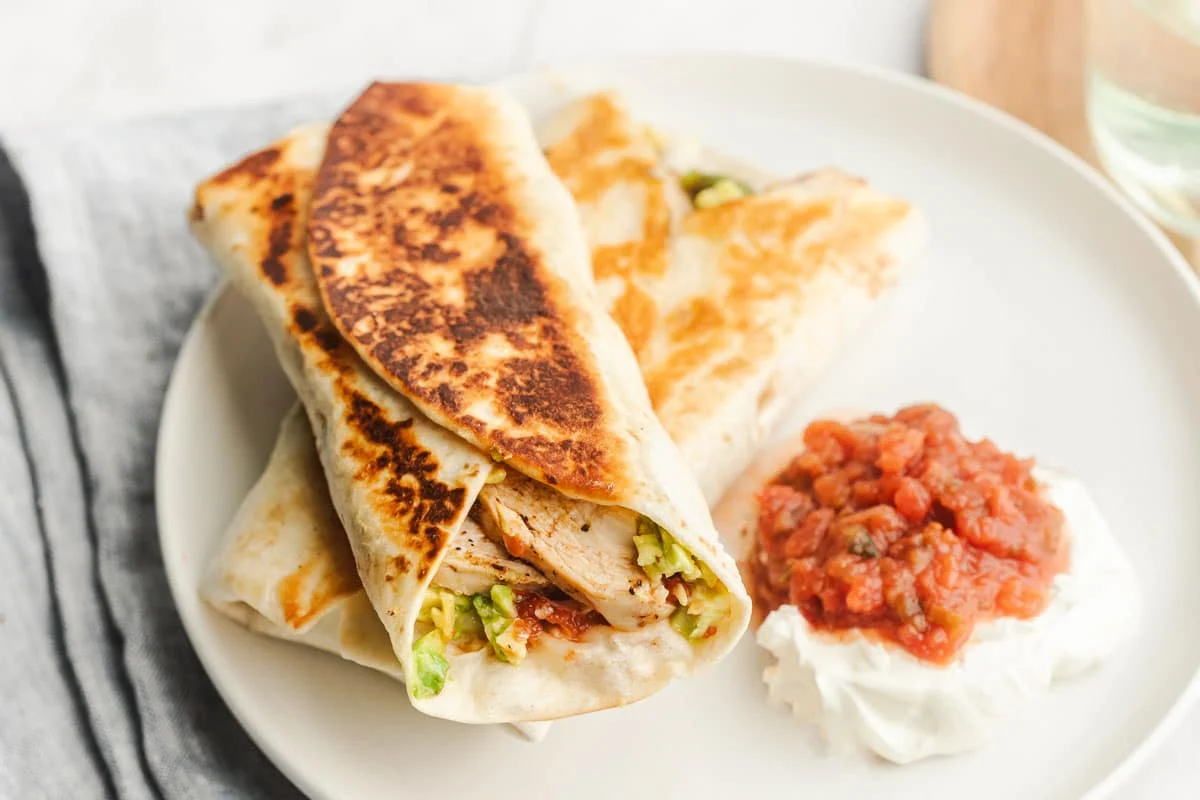 Chicken and avocado wrap
