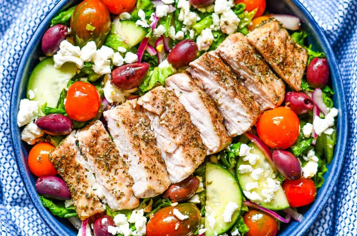 Feta Cheese and seer Fish Salad