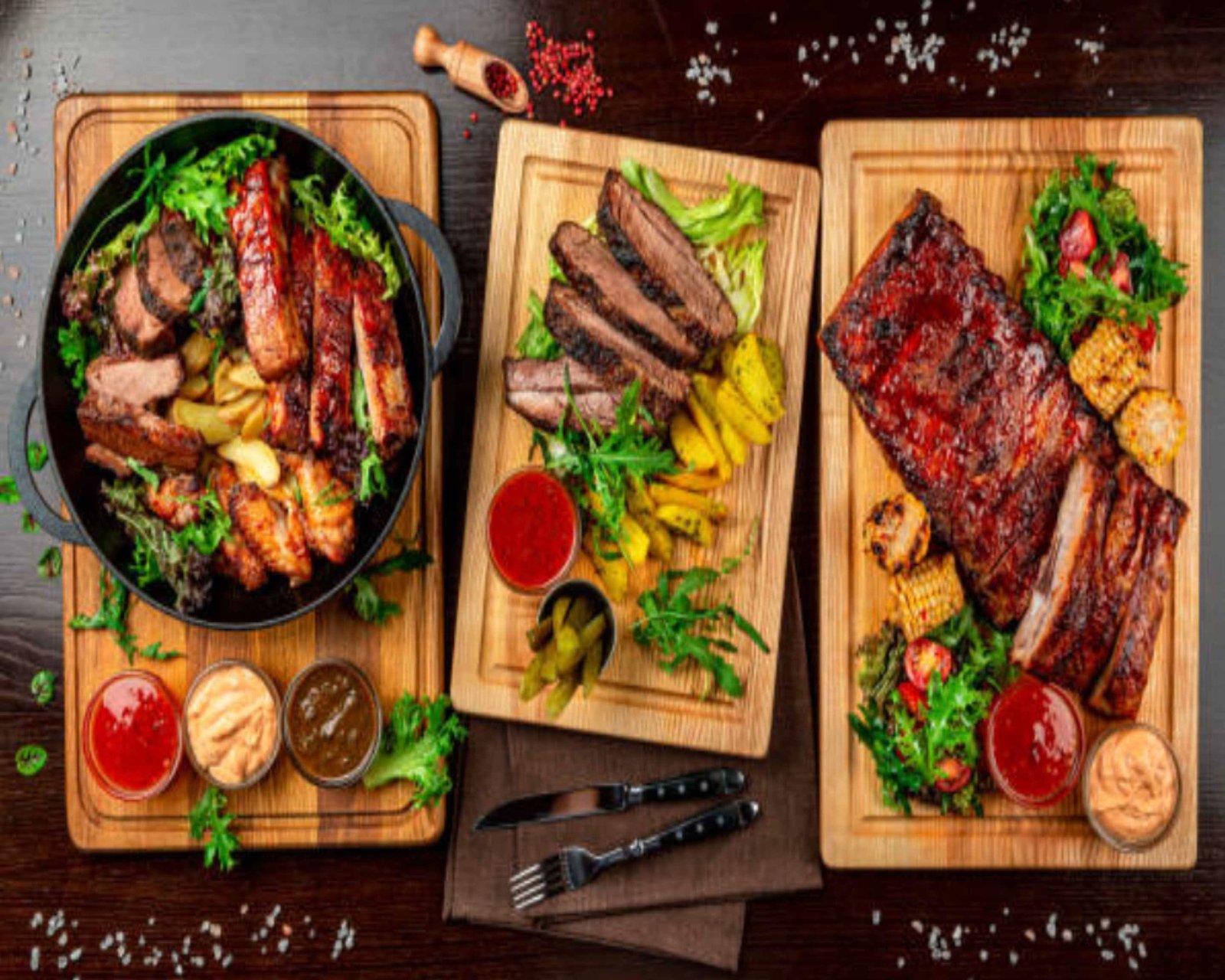 Meat lovers duo of meats 
(chicken and beef steak)